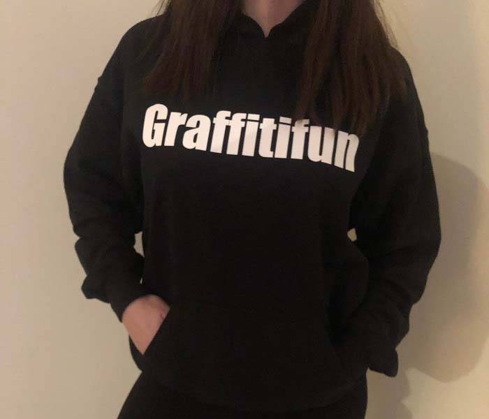 Graffiti sweater zwart Graffitifun