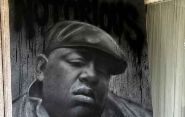 Graffiti Biggie Smalls portret The Notorious B.I.G.