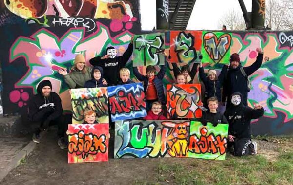 Graffiti feestje bij Graffitifun vier, hoe tof is dat