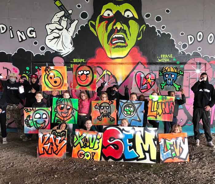 Graffiti kinderfeestje Utrecht