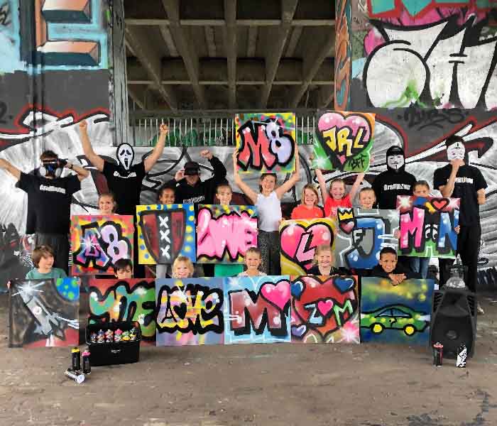 Graffiti kinderfeestje idee in Amsterdam
