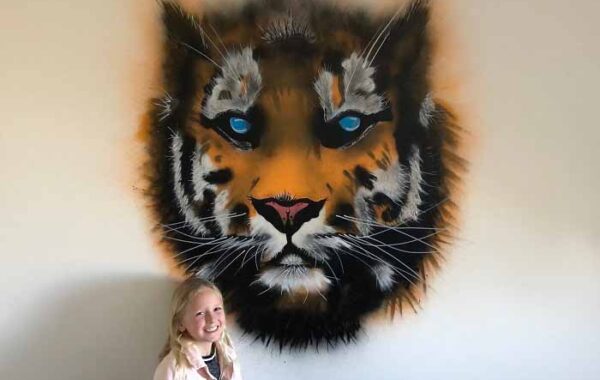 Graffiti kinderkamer tijger