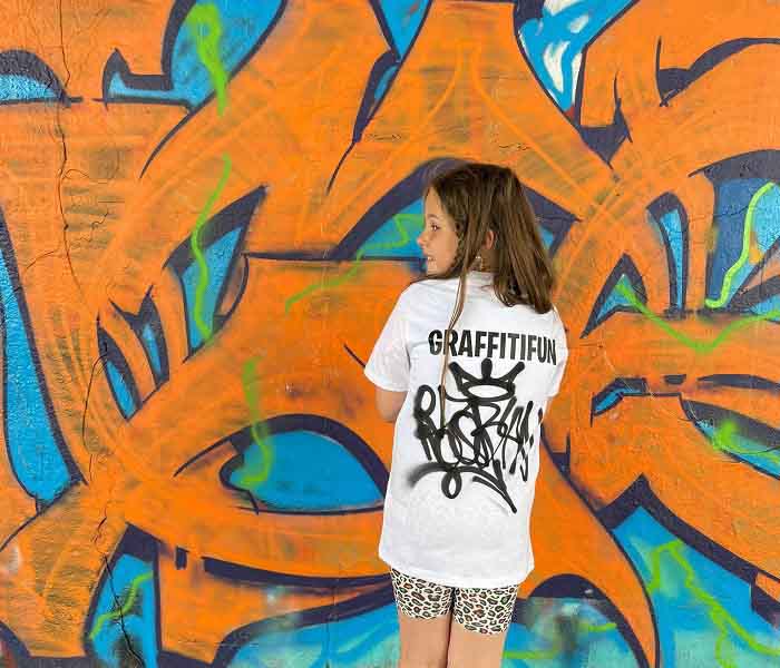 Graffiti t shirt met eigen naam