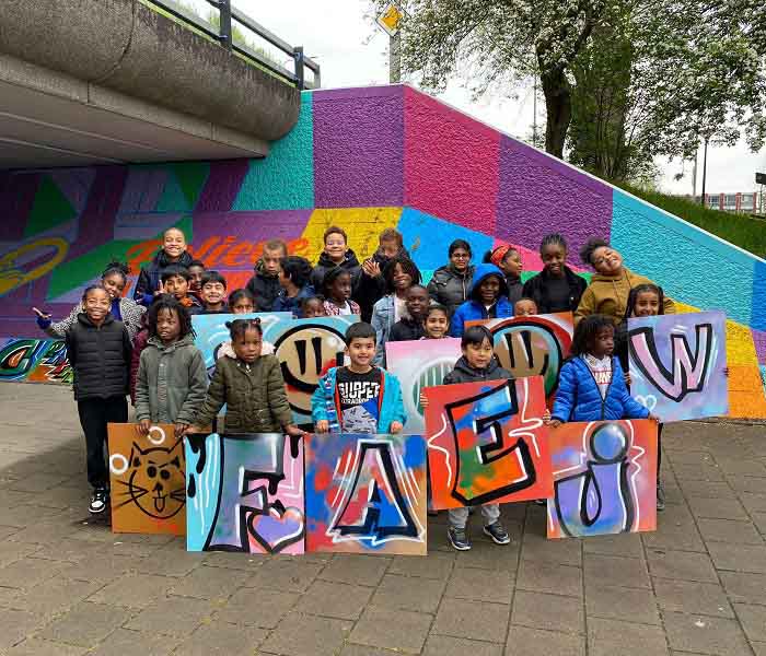 Graffiti workshop Amsterdam Zuidoost jeugd