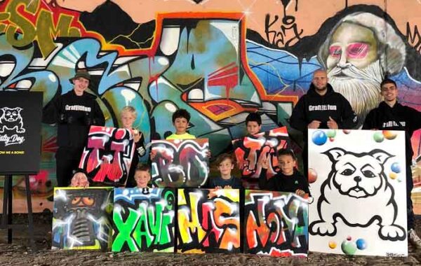 Graffiti workshop kinderfeestje