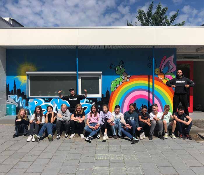 Graffiti workshop school klas