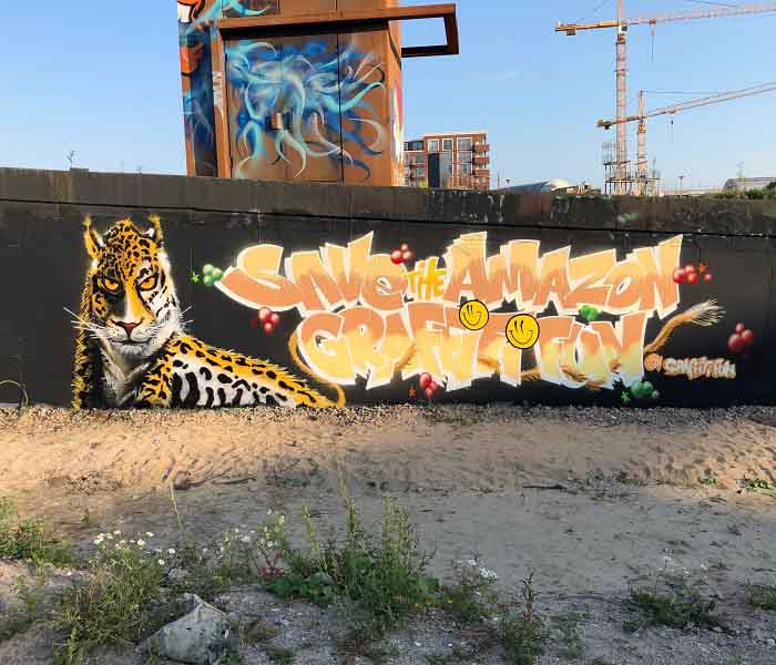 Graffitifun Save the Amazone voor WNF
