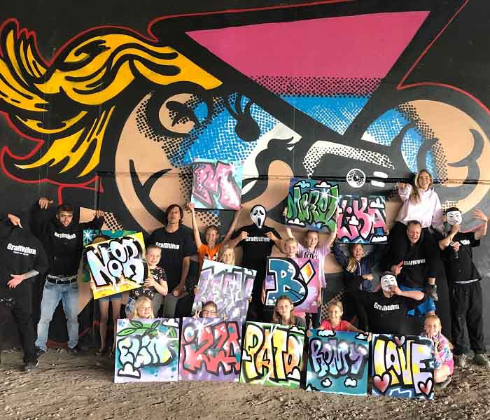 Graffitifun graffiti kinderfeestje in Utrecht kabouter KBTR