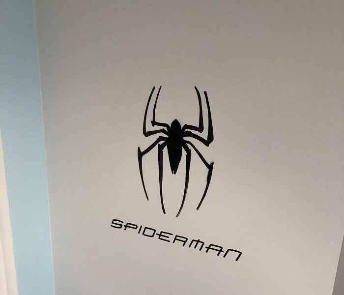 Spiderman logo graffiti