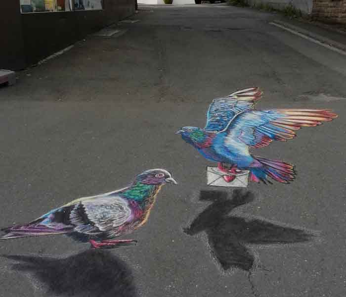 Streetpainting straatschildering