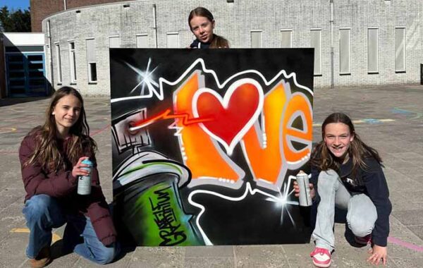 Graffiti workshop op school